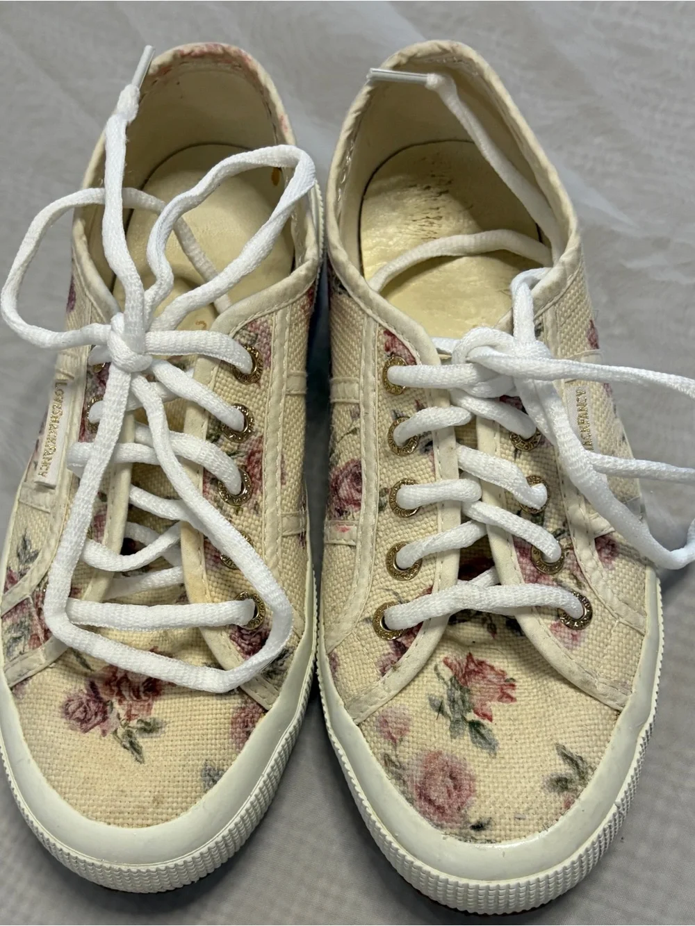 Superga x LoveShackFancy Floral Canvas Low Top Sneakers Size US 6 / EU 36